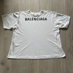 Balenciaga Back Logo Tee White