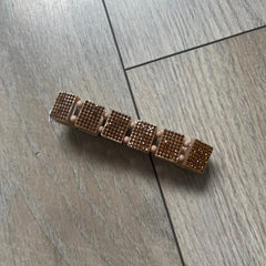 Bazo 1199 "63KLUF" Gold Rhinestone Bracelet