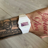 Casio F-91W "Double Cup" Purple & White Digital Watch