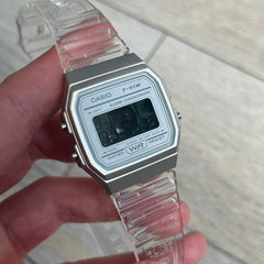 Casio F-91W "Skeleton" Clear Digital Watch