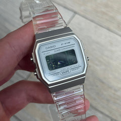 Casio F-91W "Skeleton" Clear Digital Watch