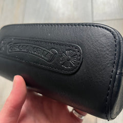 Chrome Hearts Black Leather Sunglasses Case