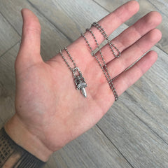 Chrome Hearts Dagger Zipper 925 Silver Necklace