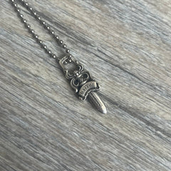 Chrome Hearts Dagger Zipper 925 Silver Necklace