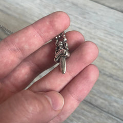 Chrome Hearts Dagger Zipper 925 Silver Necklace