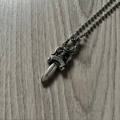 Chrome Hearts Dagger #10 Silver Necklace
