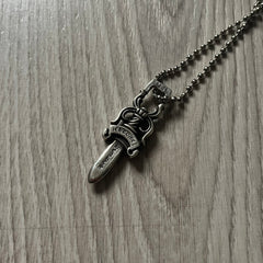 Chrome Hearts Dagger #10 Silver Necklace