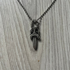 Chrome Hearts Dagger #10 Silver Necklace