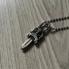 Chrome Hearts Dagger #10 Silver Necklace