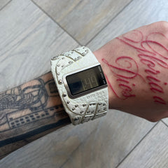 Diesel DZ7068 Studded Leather Strap Digital Watch