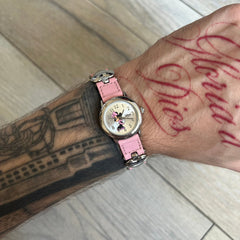 Disney Mickey Mouse 1990's Pink Analog Watch