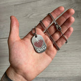 Dolce & Gabbana "I <3 D&G" Dog Tag Necklace
