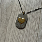 Dolce & Gabbana "I <3 D&G" Gold Dog Tag Necklace
