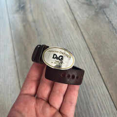 Dolce & Gabbana 2000's Champagne Leather Bracelet