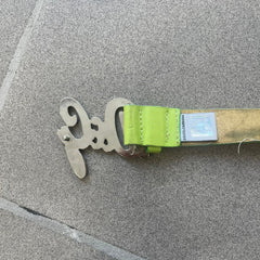 Dolce & Gabbana 2000's Green Crystal Buckle Belt