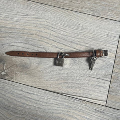 Dolce & Gabbana 2000's Padlock Leather Bracelet