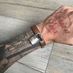 Dolce & Gabbana 2000's Padlock Leather Bracelet
