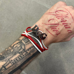 Dolce & Gabbana 2000's Red & White Strings Necklace & Bracelet
