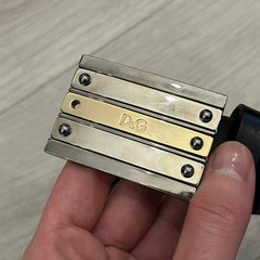 Dolce & Gabbana 2000's Silver/Gold Bars Belt