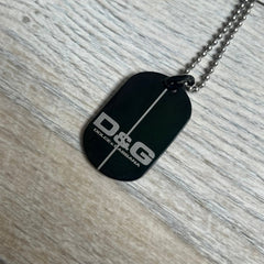Dolce & Gabbana 2000's Split Black Dog Tag Necklace