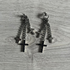 Dolce & Gabbana Dangle Drop Cross Earrings