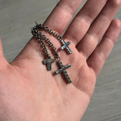 Dolce & Gabbana Dangle Drop Cross Earrings