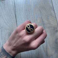 Dolce & Gabbana Gold Logo Signet Ring
