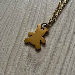 Dolce & Gabbana Gold Teddy Bear Necklace