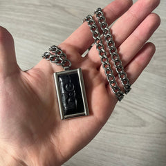Dolce & Gabbana Leather Logo Necklace