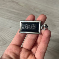 Dolce & Gabbana Leather Logo Necklace