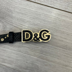 Dolce & Gabbana Leather Studded Black Belt