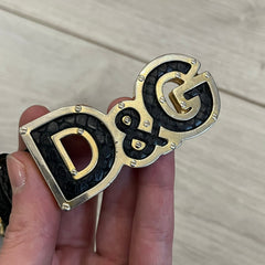 Dolce & Gabbana Leather Studded Black Belt