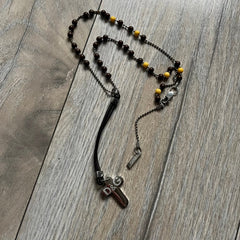 Dolce & Gabbana Pearl Brown Rosary Necklace