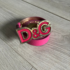 Dolce & Gabbana Pink and Gold Belt