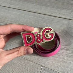 Dolce & Gabbana Pink and Gold Belt