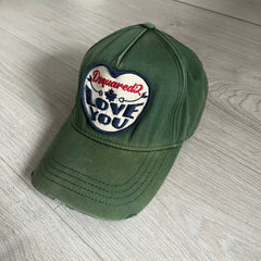 Dsquared2 Gabardine Love You Green Cap