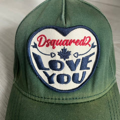 Dsquared2 Gabardine Love You Green Cap