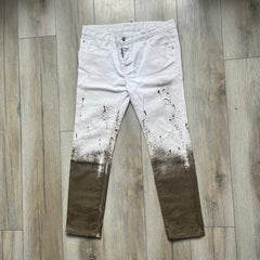 Dsquared2 SS2012 White Mud Jeans