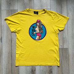 Fishbone Anime Girl 2000's Yellow Tee