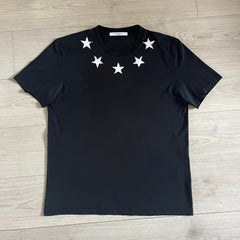 Givenchy Distressed Stars Black Tee