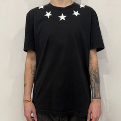 Givenchy Distressed Stars Black Tee