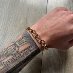 Givenchy Gold-Tone Crystal Pavé Link Bracelet