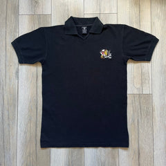 Warner Bros 1999 Waffle Knit Black Polo