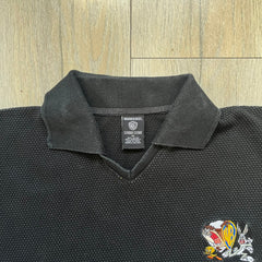 Warner Bros 1999 Waffle Knit Black Polo