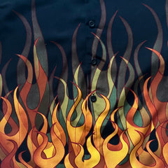 cartoon flames 2000's shirt