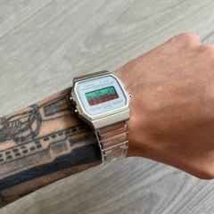 Casio F-91W "Watermelon" Gradient & Clear Digital Watch