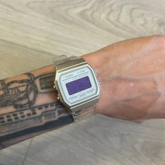 Casio F-91W "Violet Storm" Purple & Clear Digital Watch