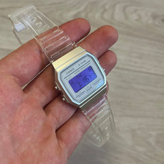Casio F-91W "Violet Storm" Purple & Clear Digital Watch
