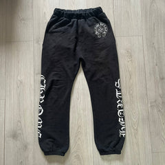 chrome hearts monogram all-over print sweatpants