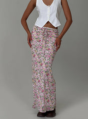 Emily Maxi Skirt Pink Floral